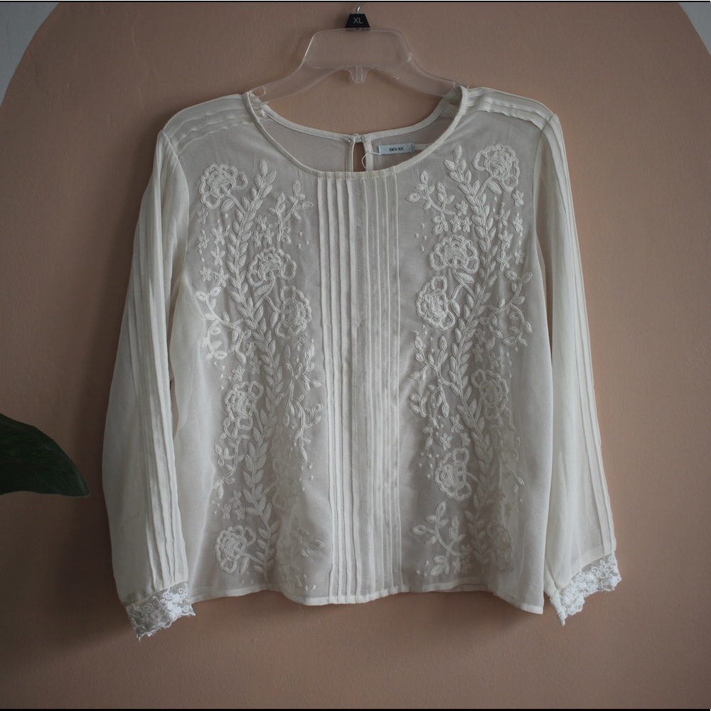 Lace sheer top
